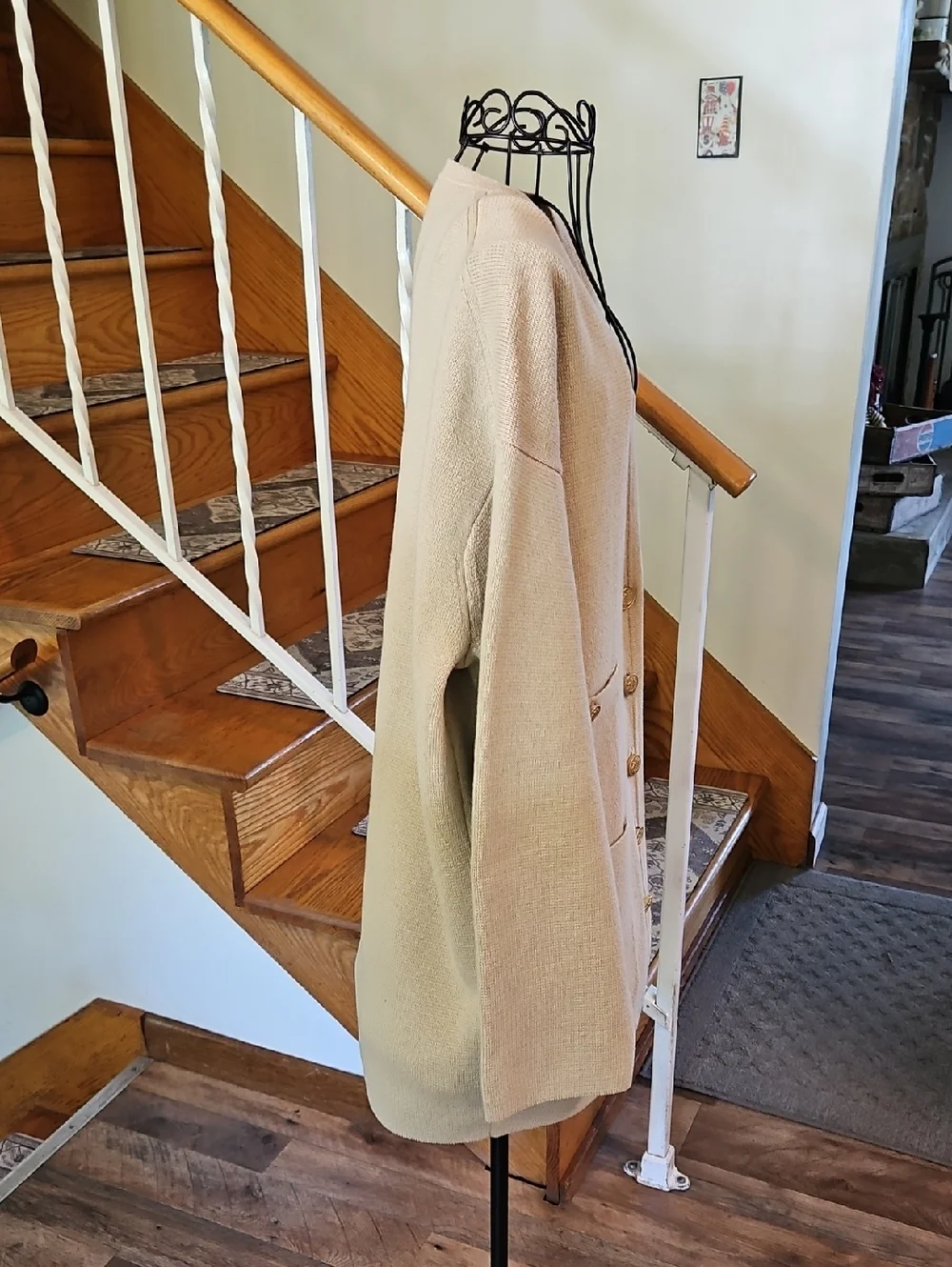 👚J. Crew Women's Cream Button-Front Sweater